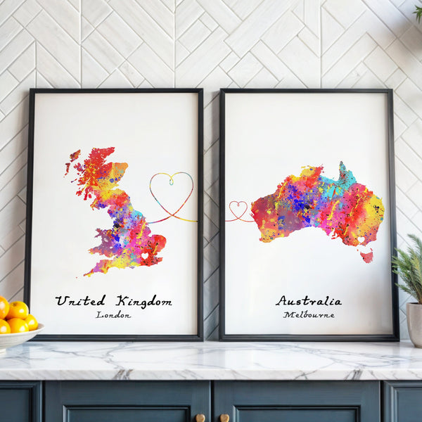 Personalised Two Location Prints