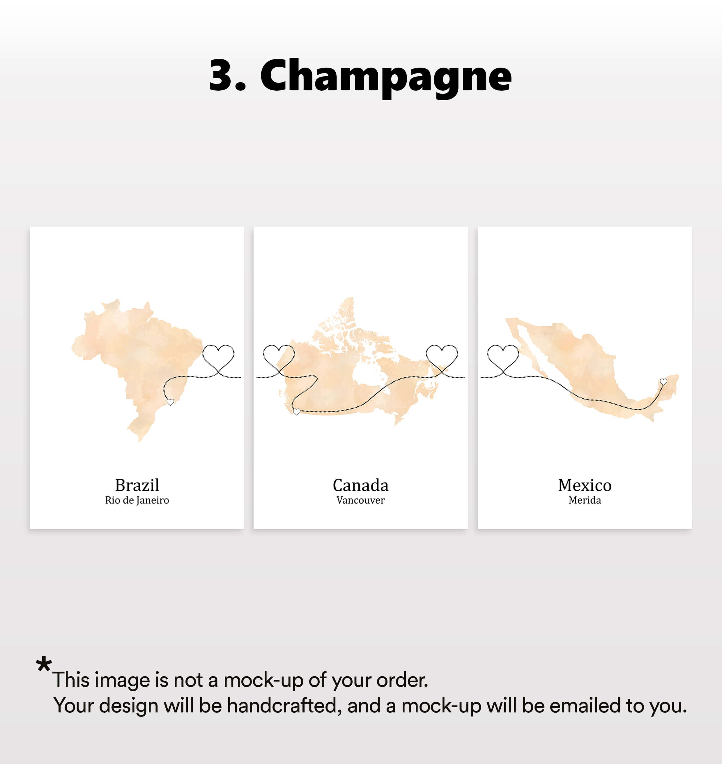 Personalised Three Location Prints 2.0 - Custom Line (Digital File Only)