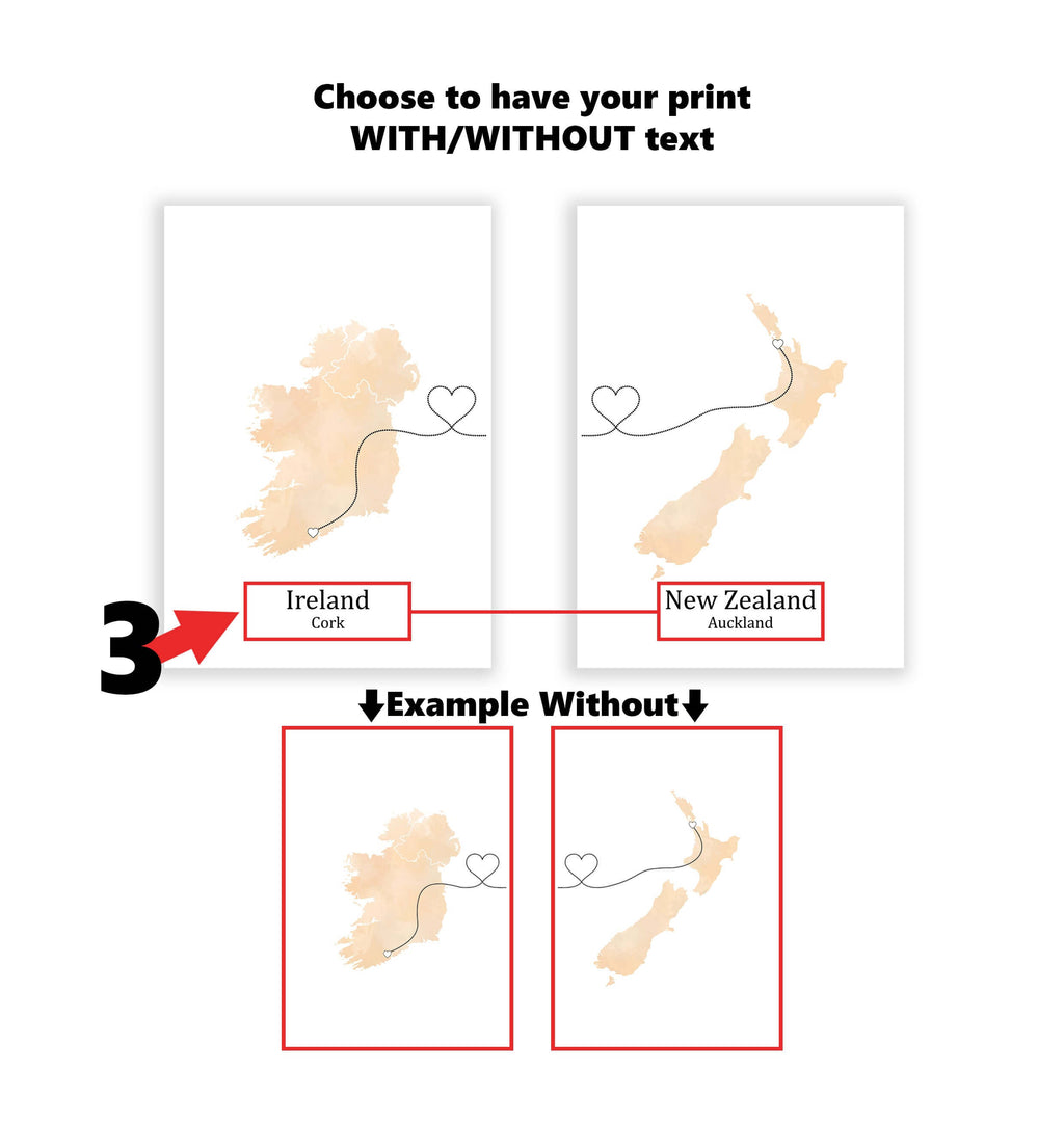 Personalised two location Prints 2.0 - Custom Line (Digital File Only)