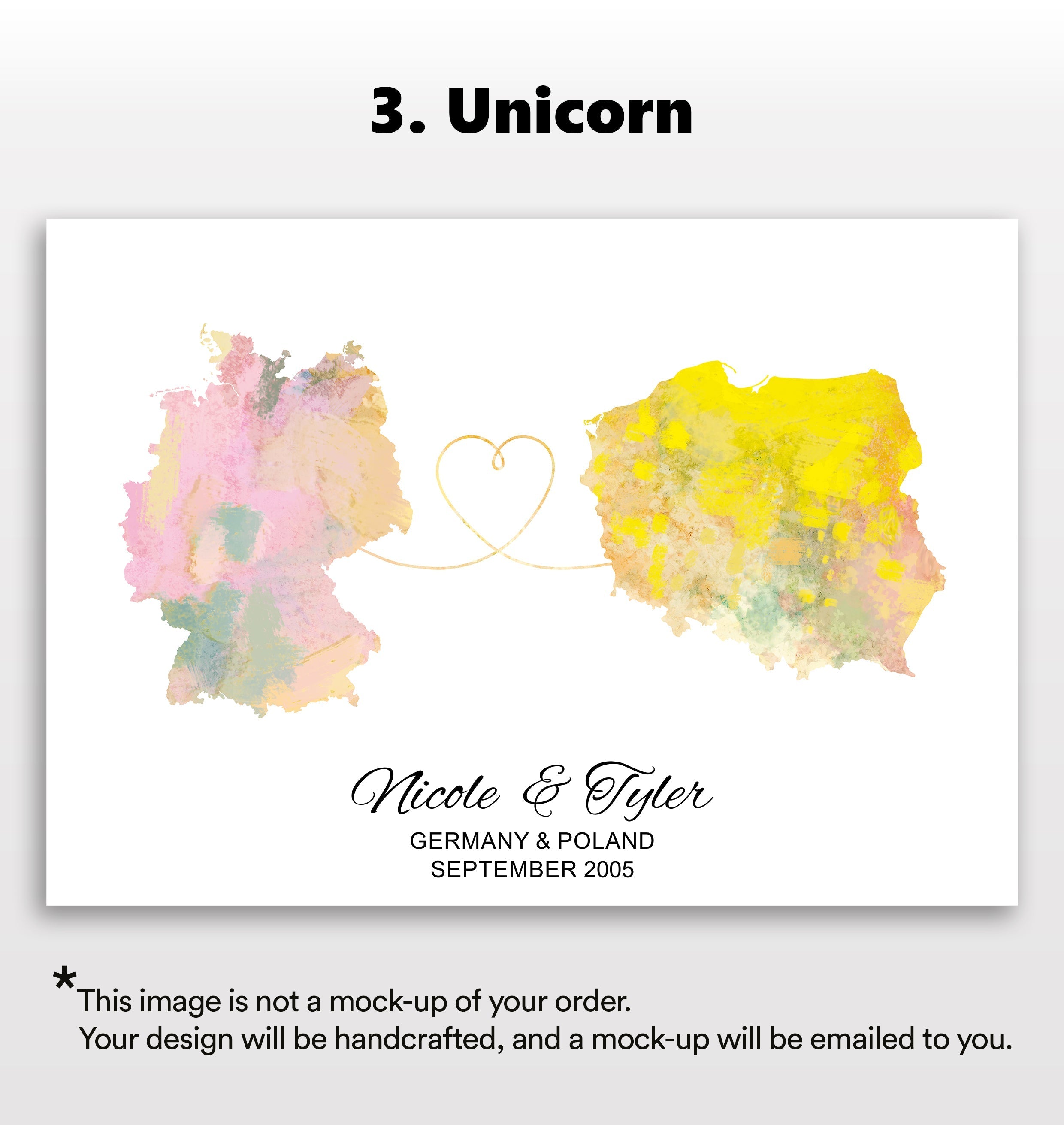 Personalised two location Print