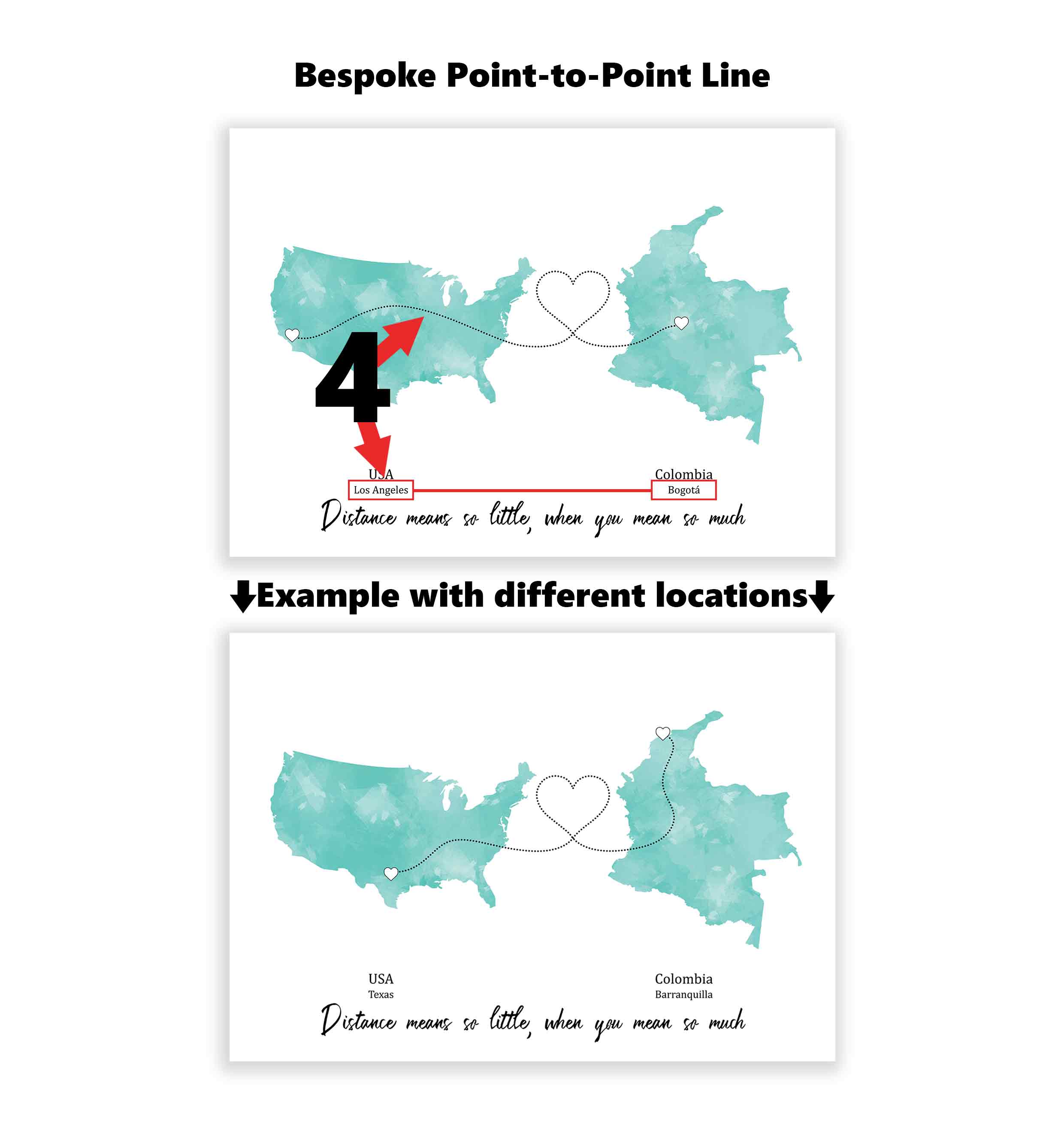 Personalised two location Print 2.0 - Custom Line