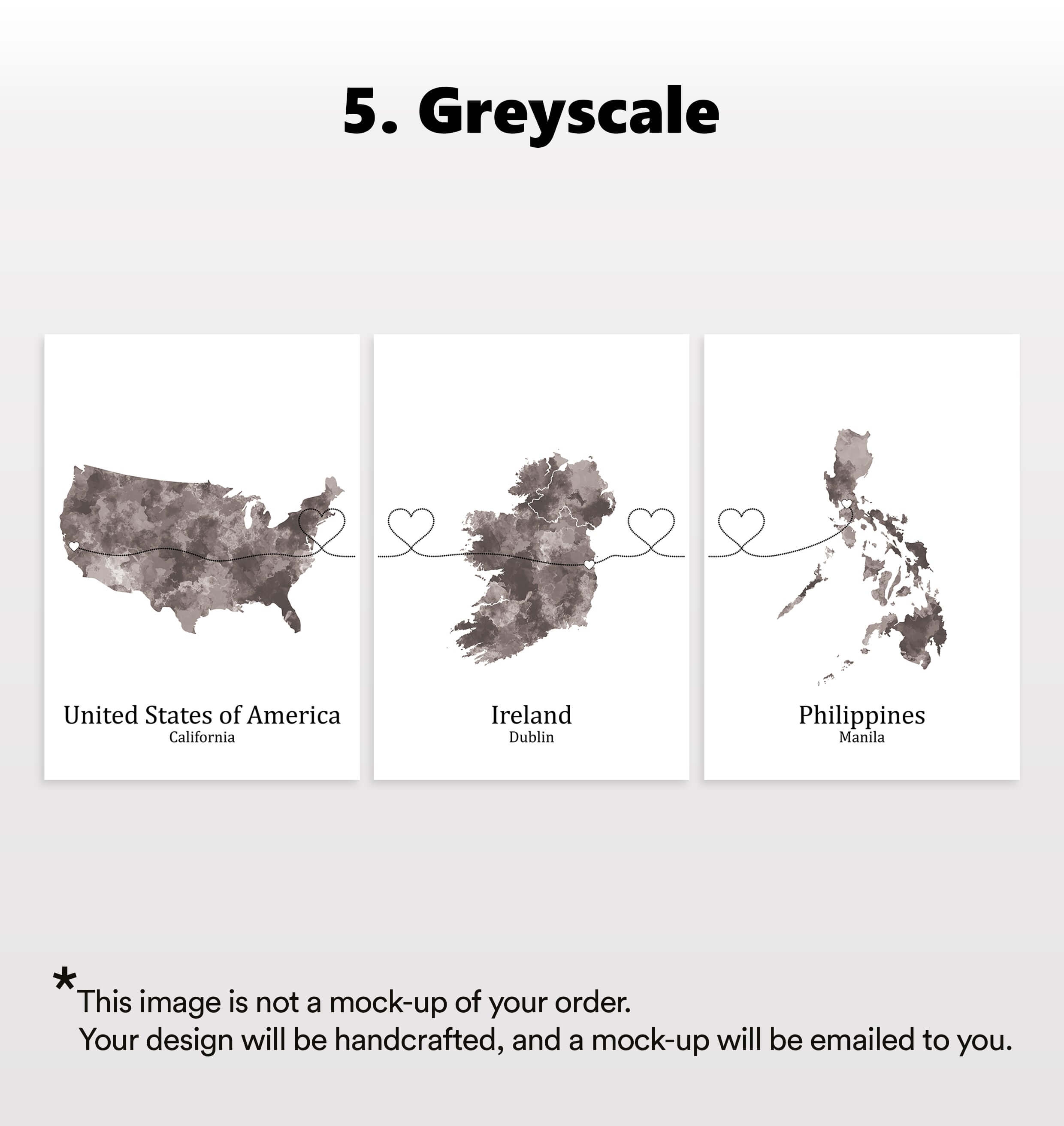 Personalised Three Location Prints 2.0 - Custom Line (Digital File Only)