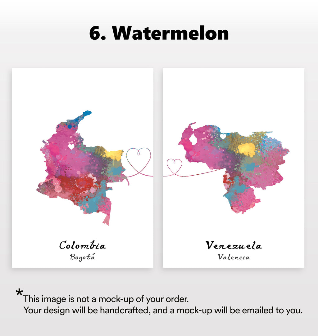 Personalised Two Location Prints