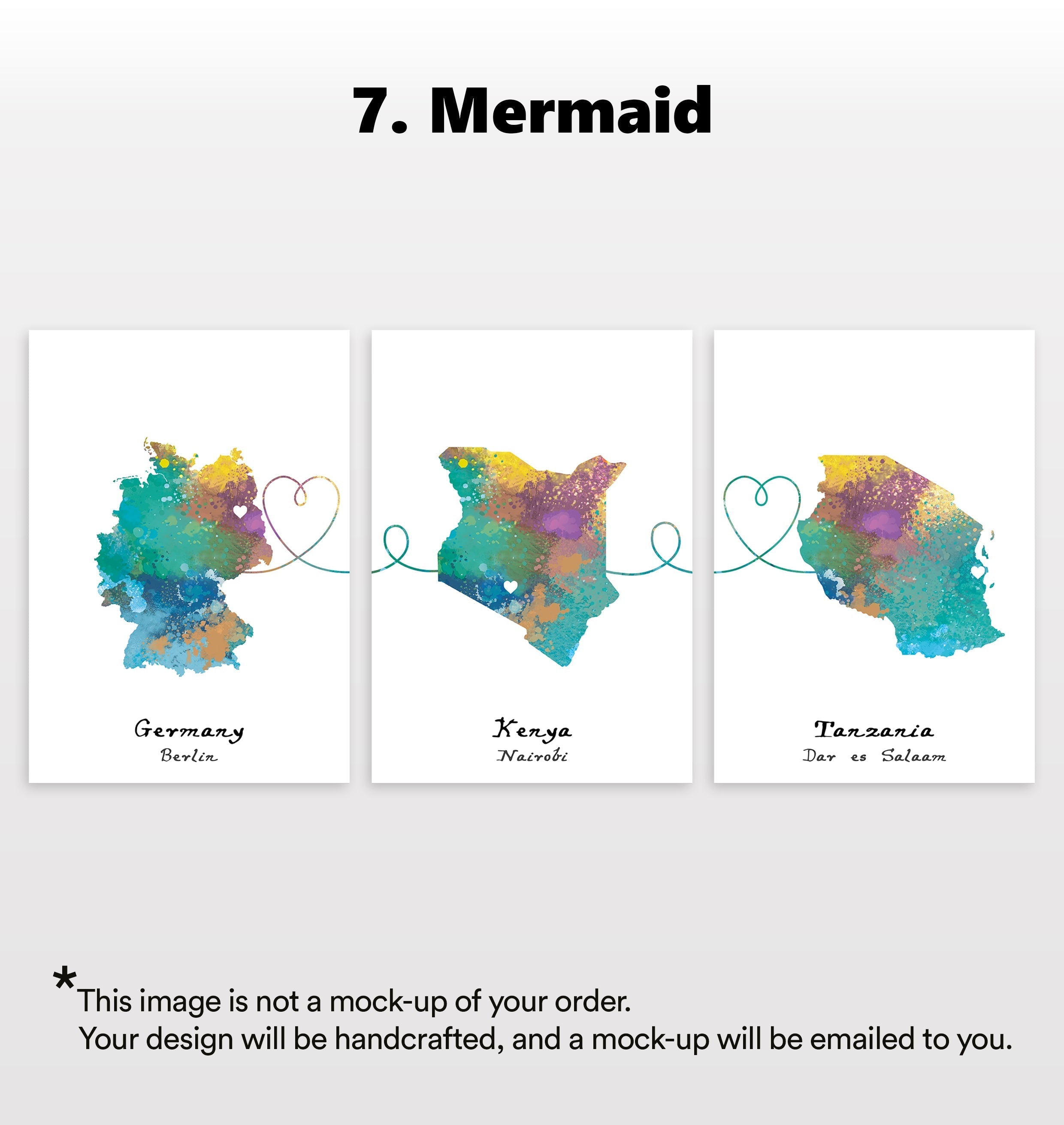 Personalised Three Location Prints