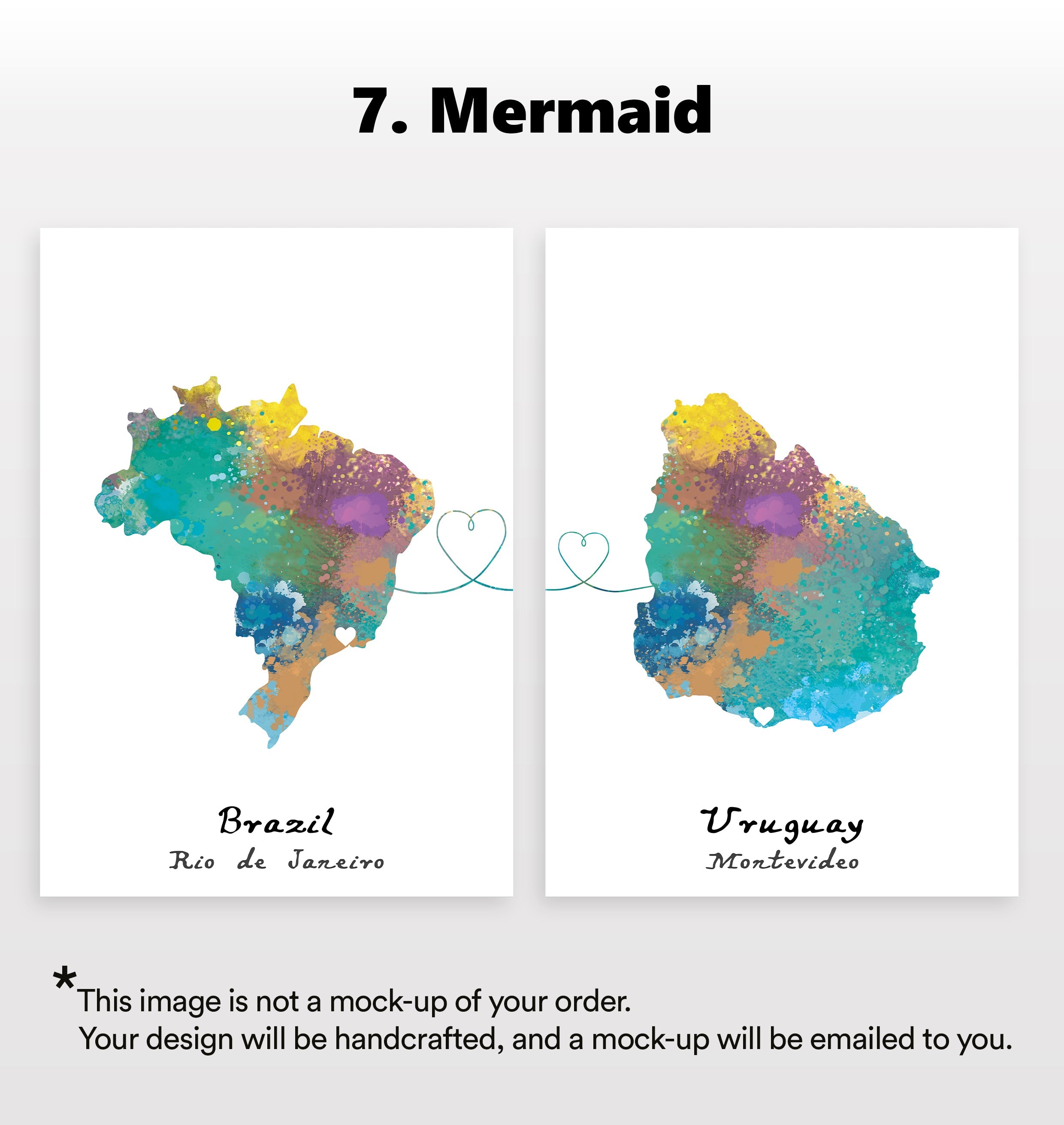 Personalised Two Location Prints