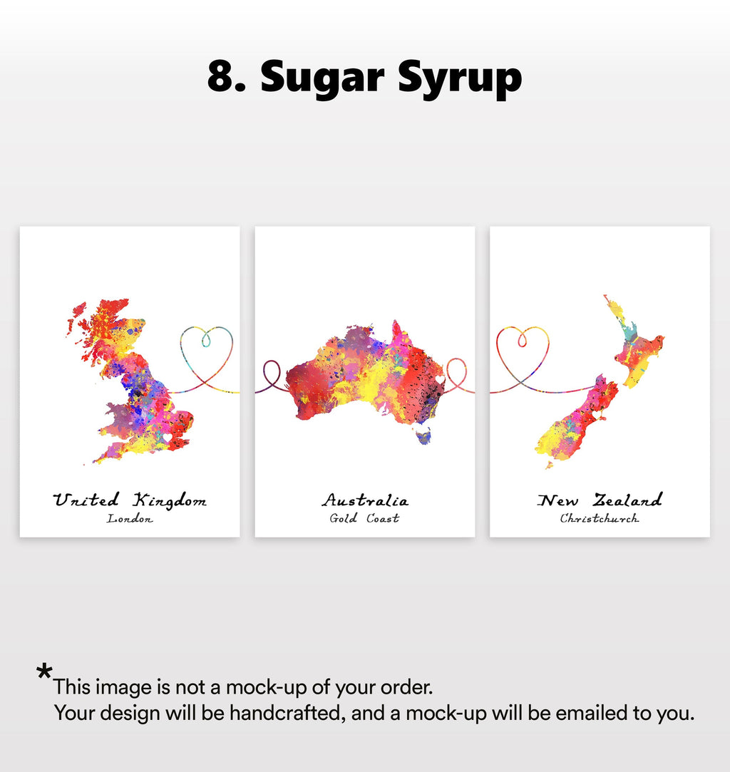 Personalised Three Location Prints