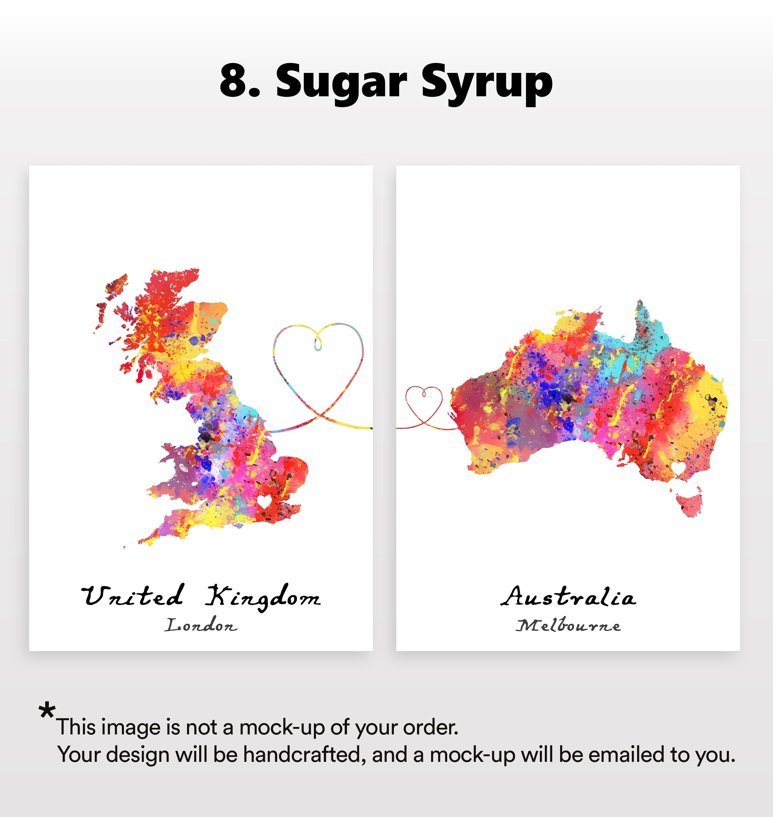 Personalised Two Location Prints