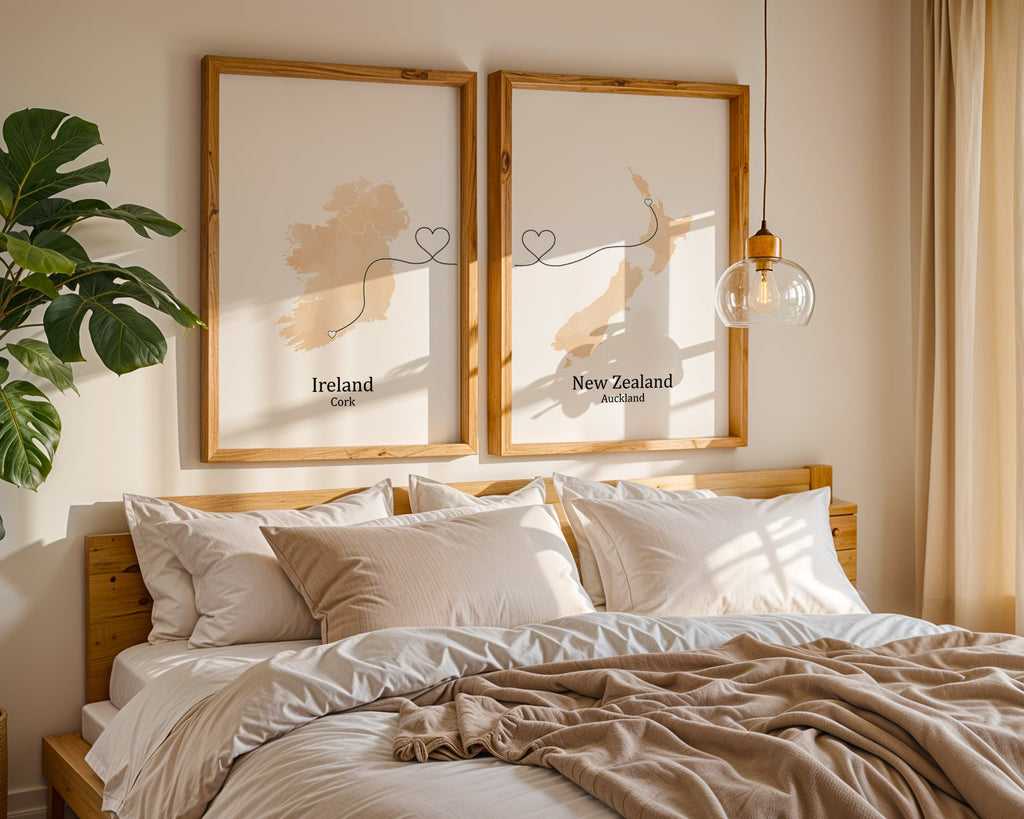 Personalised two location Prints 2.0 - Custom Line (Digital File Only)