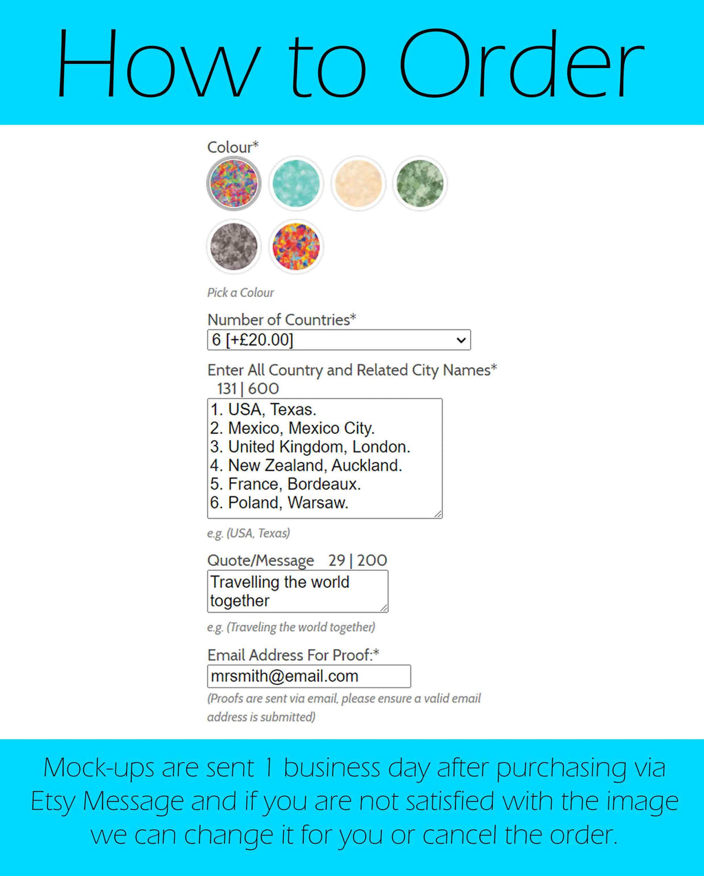 Personalised Panoramic Location Print - (594mm x 210mm -23.38 x 8.26 inches)