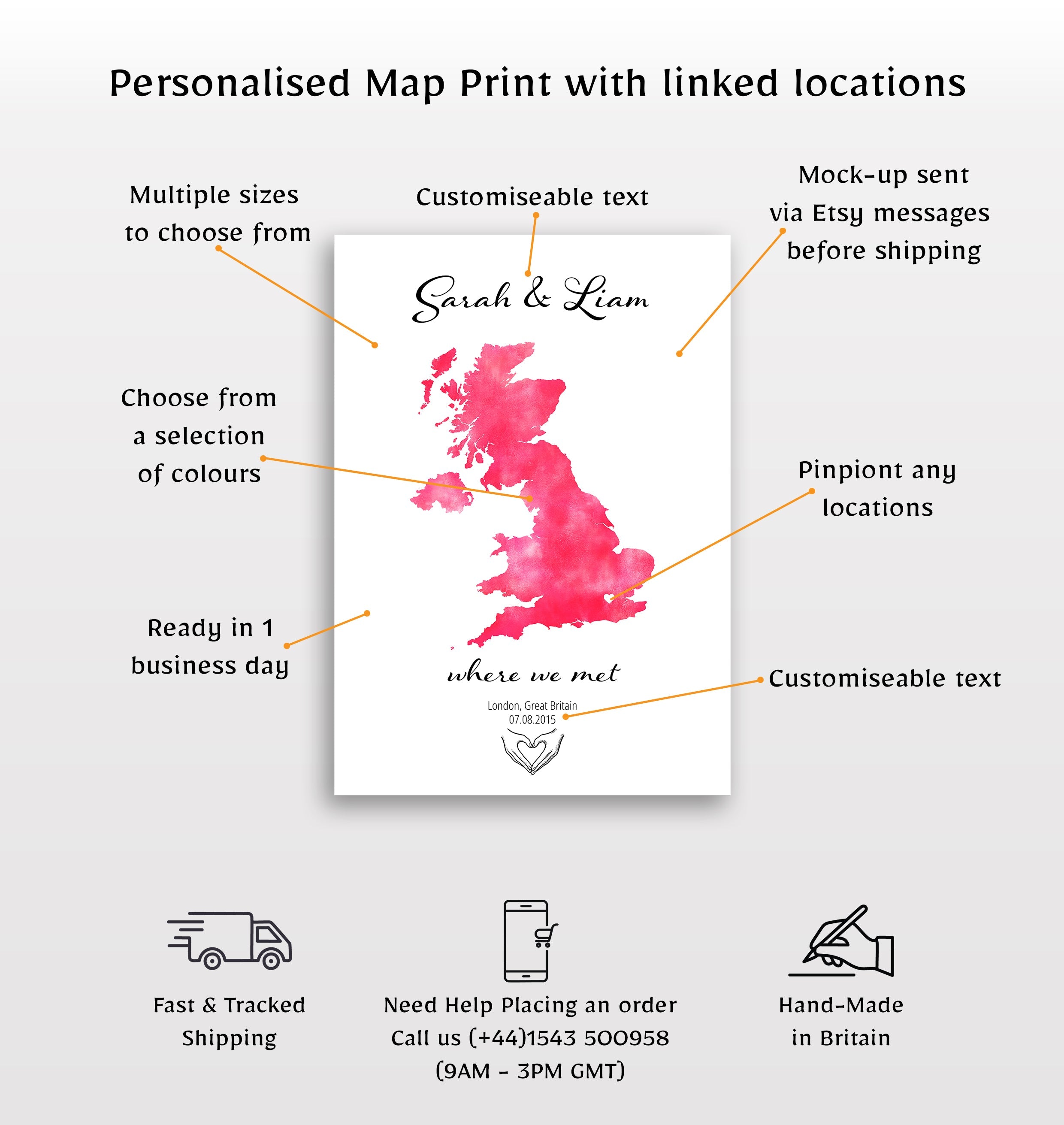 Personalized Where We Met Map Print - Any Country - Poster - Available In 8 Different Colours